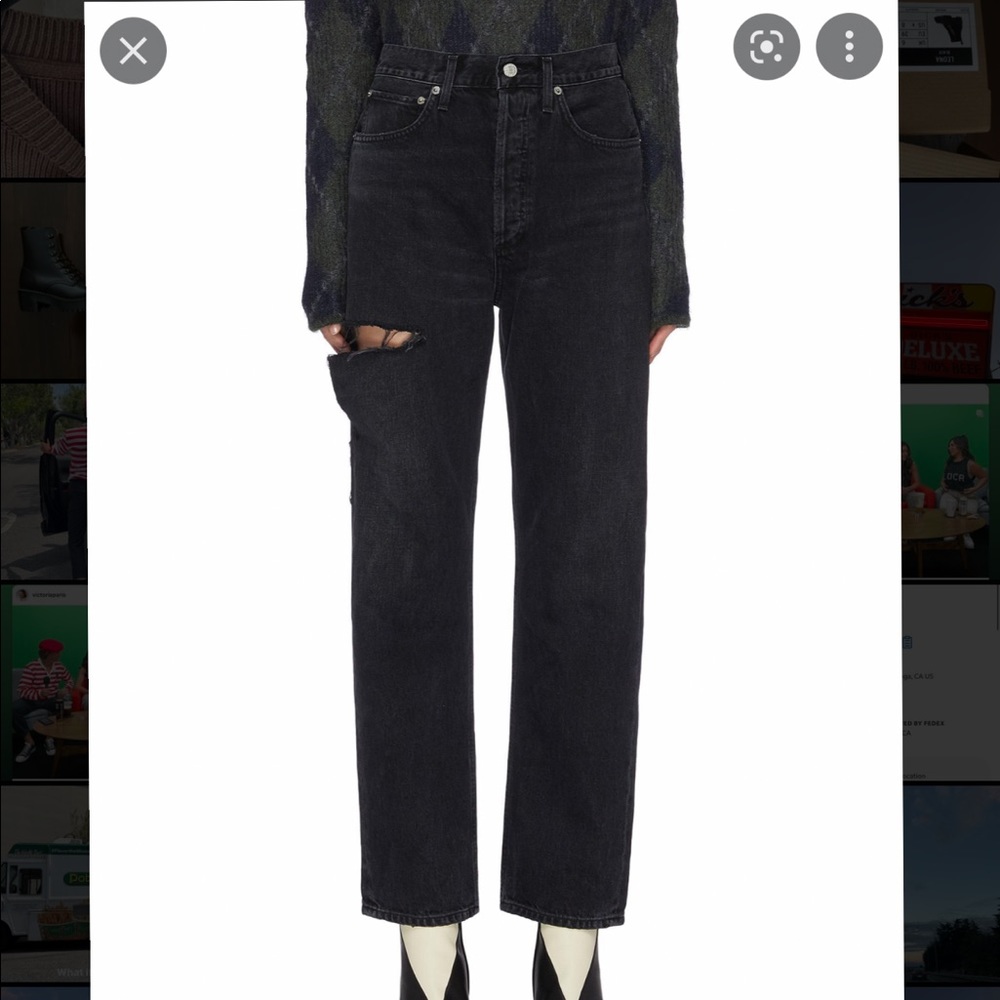 Agolde 90s Ripped Thigh Straight Leg Jeans